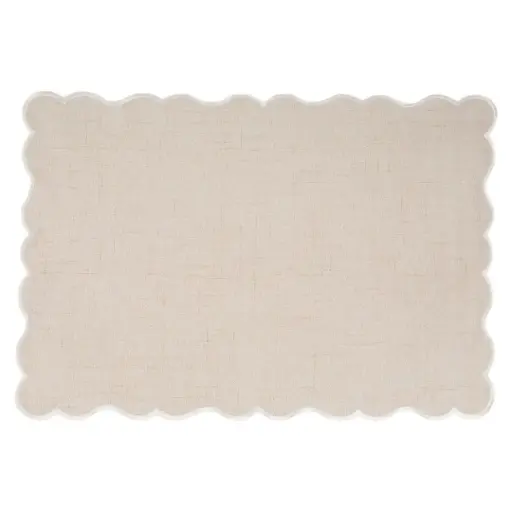 [180270-BB] Noura Placemat Natural Linen Ivory 17x12in