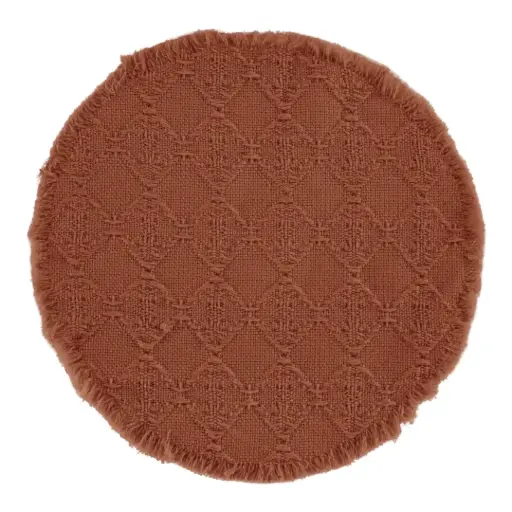 [180272-BB] Nova Placemat Round Terracotta 15in