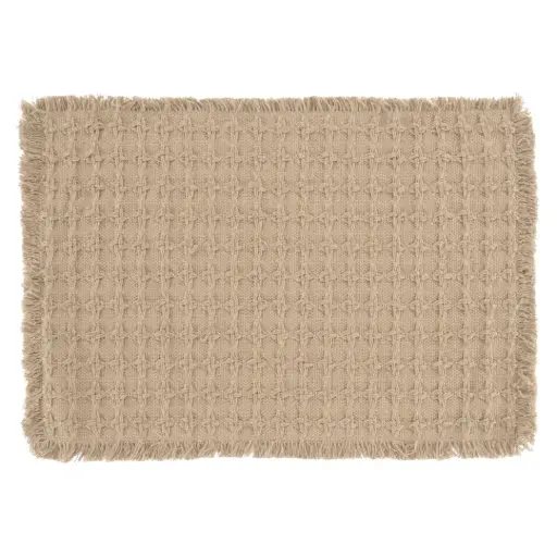 [180273-BB] Yuna Placemat Rectangle Sand 13x18in