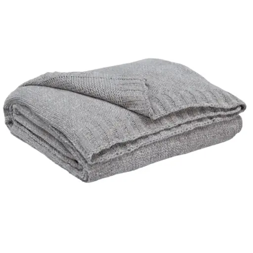 [180595-BB] Anawood Throw Grey