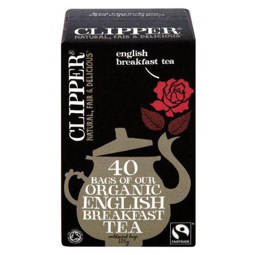 [200172-BB] Clipper Fairtrade Organic English Breakfast Tea 40's