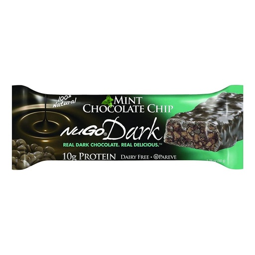 [200283-BB] NuGo Nutrition Dark Chocolate Mint Chocolate Bar 1.76oz