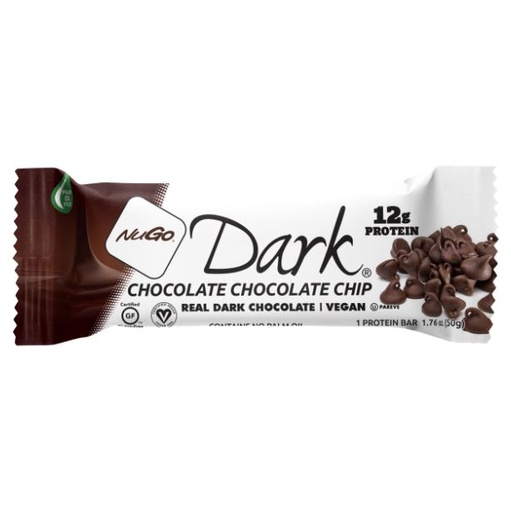 [200284-BB] NuGo Nutrition Dark Chocolate Chocolate Chip Bar 1.76oz