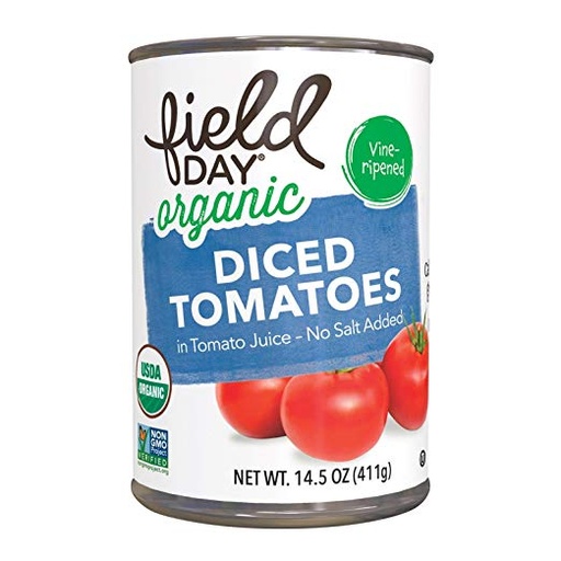 [200577-BB] Field Day Organic Diced Tomatoes No Salt Added 14.5oz