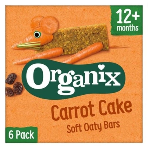 [200712-BB] Organix Carrot Cake Soft Oaty Snack Bars 6 x 30g