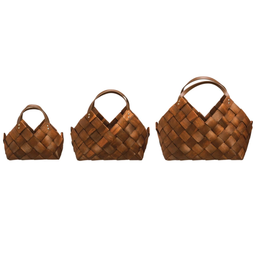 [161177-BB] Seagrass Baskets w Leather Handles