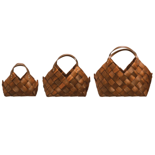 [161177-BB] Seagrass Baskets with Leather Handles