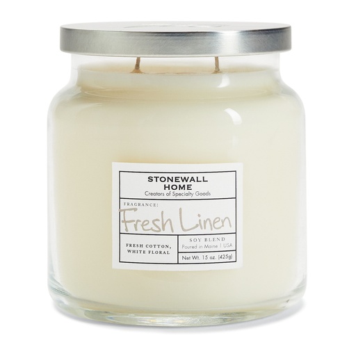 [161297-BB] Stonewall Home Fresh Linen Medium Apothecary