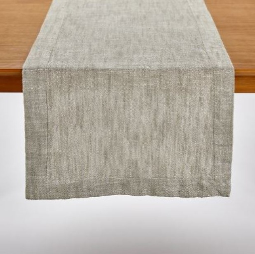 [162534-BB] Chambray Pebble Woven Runner 72x14 in