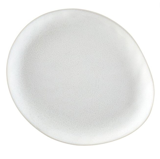 [162560-BB] Margo White Oval Platter 13 in