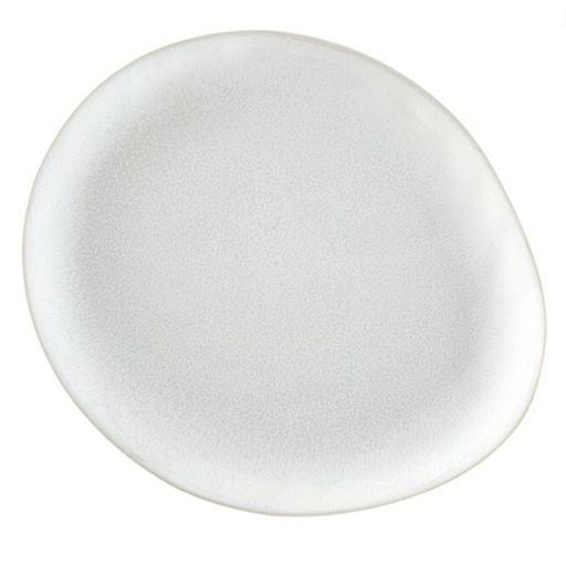 [162560-BB] Margo White Oval Platter 13in
