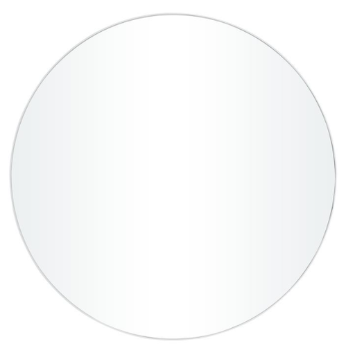 [164084-BB] Minimalist White Round Mirror 42in