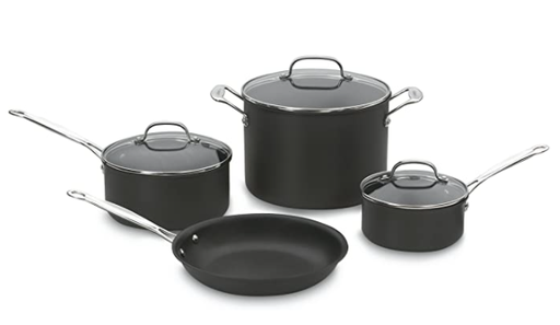 [164134-BB] Cuisinart Chef's Classic Hard Anodized Cookware 7pcs