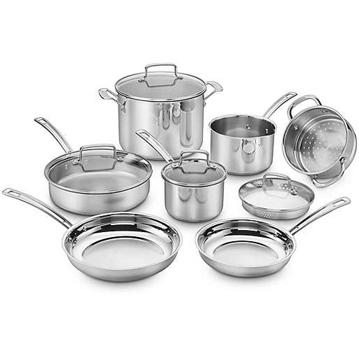 [164207-BB] Cuisinart Chef's Classic Stainless Steel Cookware Set 11pc
