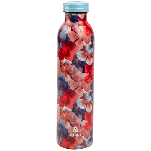 [164469-BB] Retro Bottle Watermark Flowers 20oz
