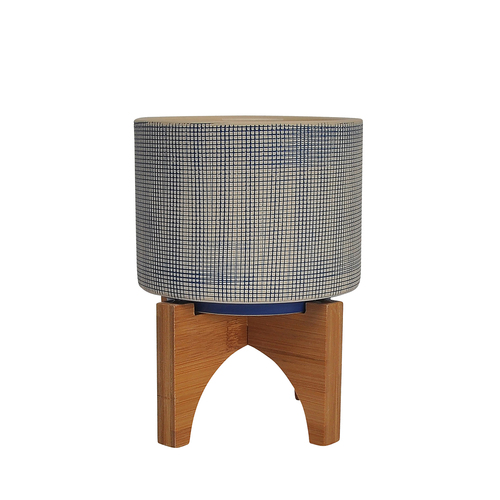 [164615-BB] Mesh Planter With Stand Blue 5in 