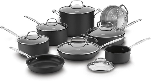 [164486-BB] Cuisinart Chef's Classic Hard Anodized Cookware Set 14pc