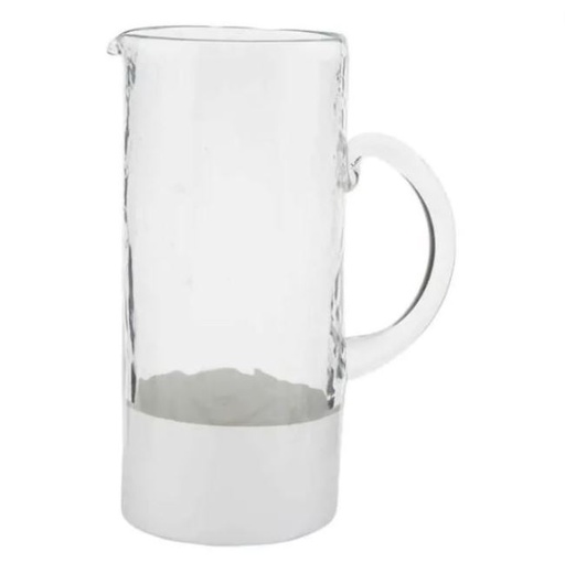 [165188-BB] Two Toned White Glass Pitcher 50.5 oz