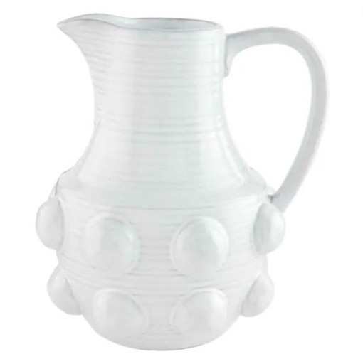 [165201-BB] Beaded Terracotta Pitcher 70 oz