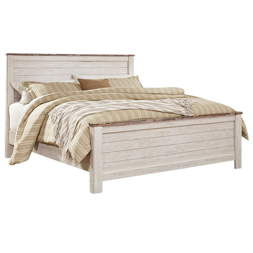 [503067-BB] Willowton King Panel Bed Whitewash