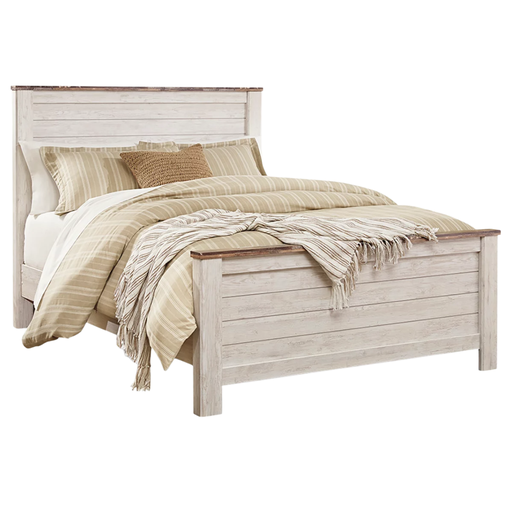 [502695-BB] Willowton Queen Panel Bed Whitewash