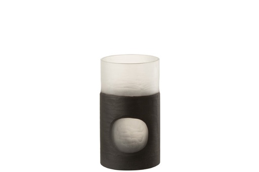 [165242-BB] Circular Glass Vase  8in
