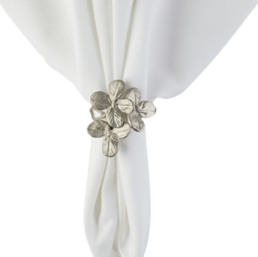 [165358-BB] Silver Flower Cluster Napkin Ring