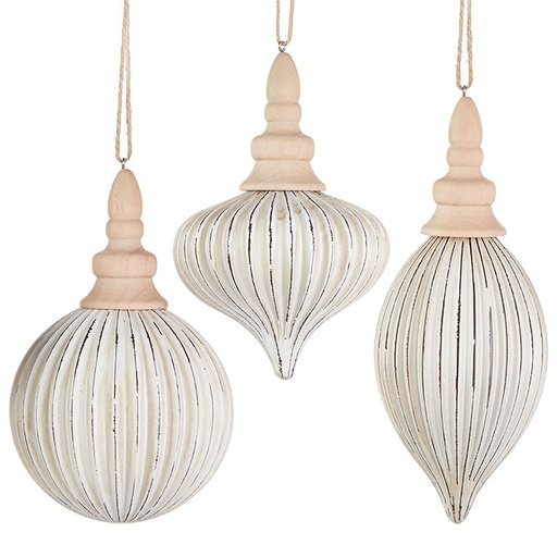 [165611-BB] Grooved Ornament 7.5in