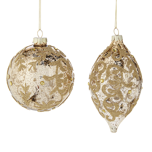 [165635-BB] Gold Jewel Ornament 4in