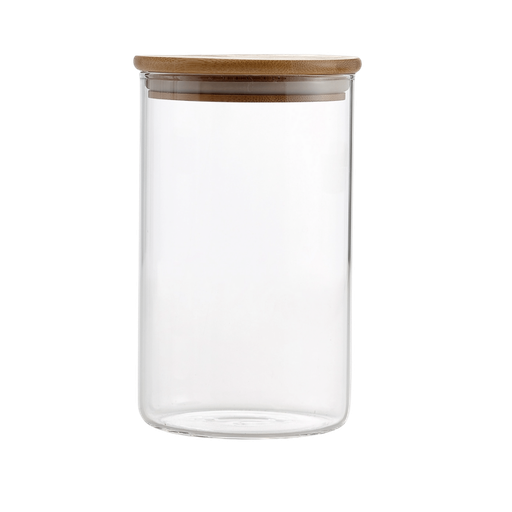[165946-BB] Borosilicate Glass Jar with Bamboo Lid 35.2oz