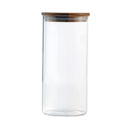 [165947-BB] Borosilicate Glass Jar with Bamboo Lid 49.25oz