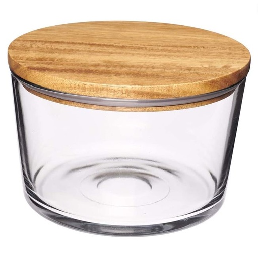 [166398-BB] Anchor Hocking Party Bowl with Acacia Wood Lid