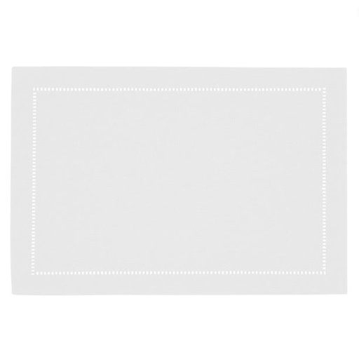 [144689-BB] Hemstitch Placemat White