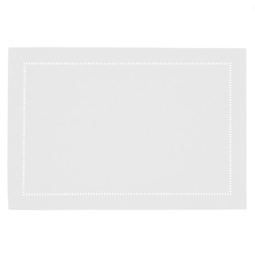 [144689-BB] Linen Placemat White