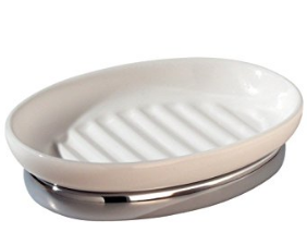 [139001-BB] York Soap Dish White/Chrome