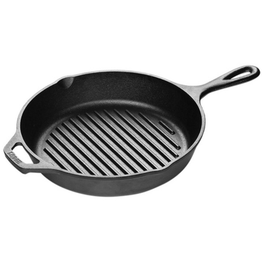 [130429-BB] Lodge Cast Iron Round Grill Pan 10in