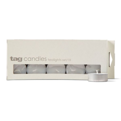 [167120-BB] Tealight Candles set of 10 - white