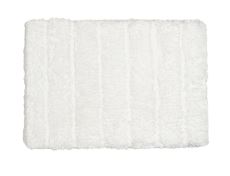 [167920-BB] Luxe Ribbed Memory Foam Bath Mat White