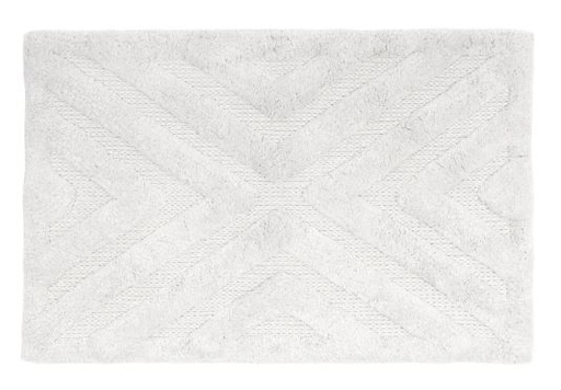 [167921-BB] Diamond Cotton Bath Mat White