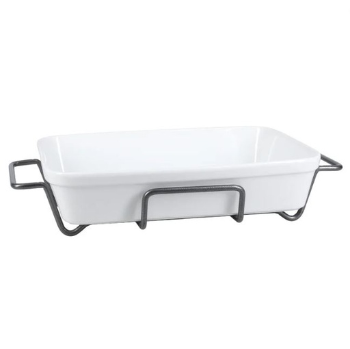 [167157-BB] Oslo Serving Rectangular Baker with Rack 12x8in