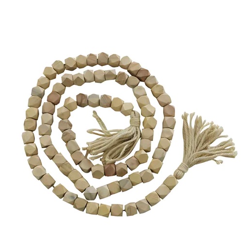 [168397-BB] Natural Bead Garland 80in